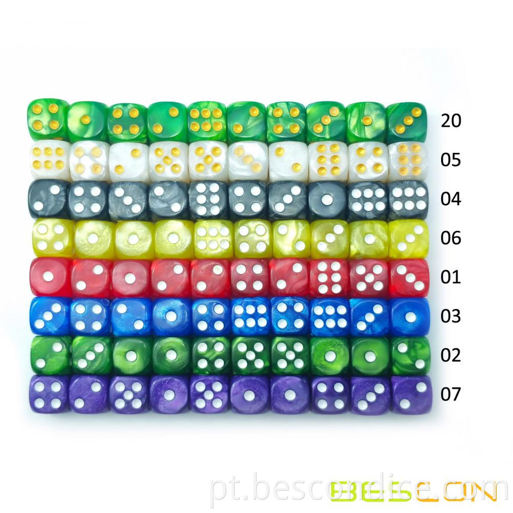 Marble Small Token Dice D6 Gaming Pipped Cube 1